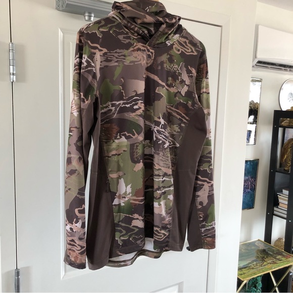 Under armour camouflage heat gear hoodie and turtleneck sweatshirt - Picture 4 of 10